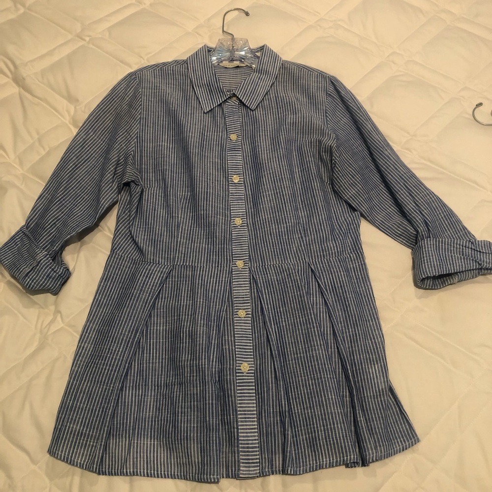 Blue and White striped tunic